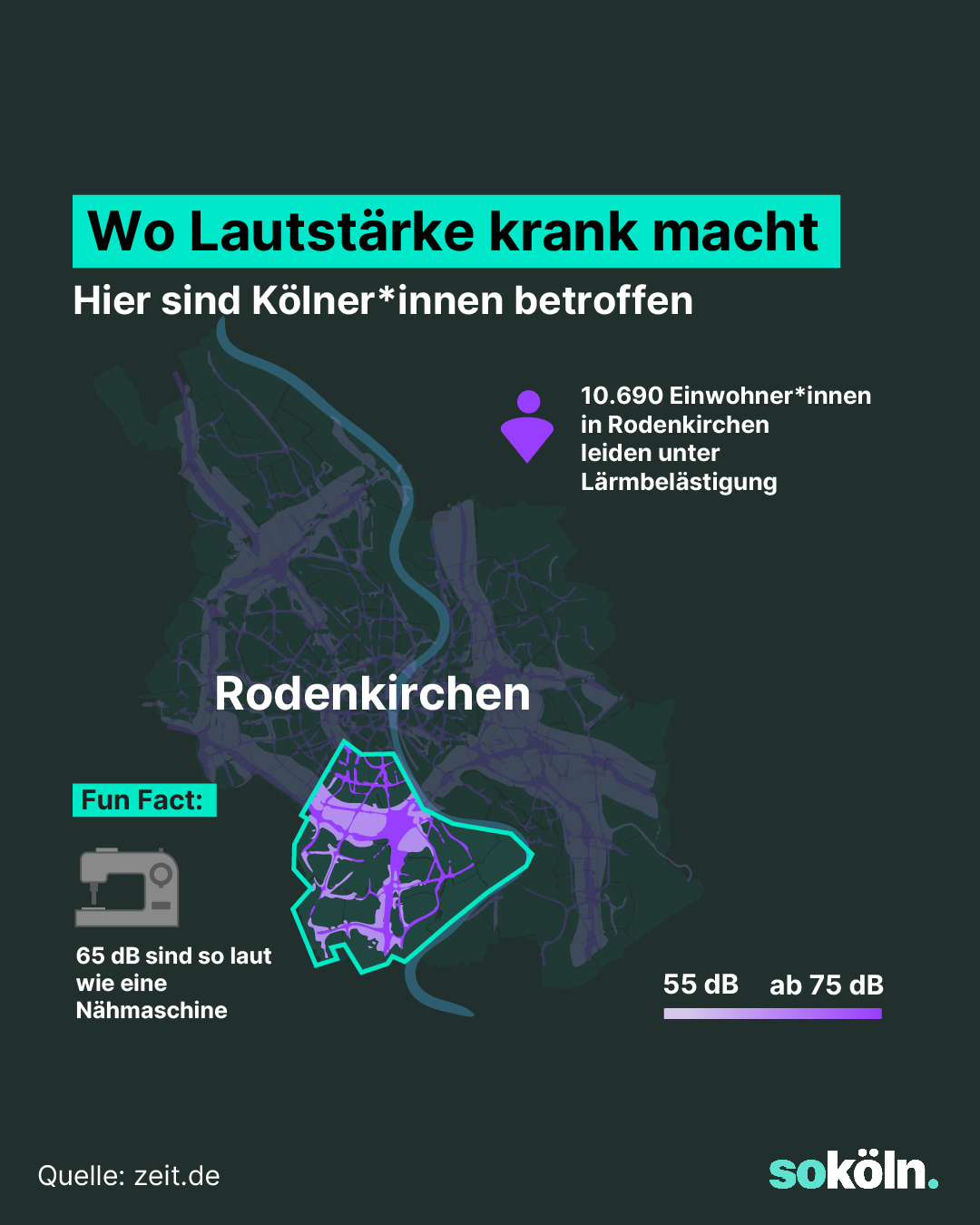 Infografik: Lärm in Rodenkirchen