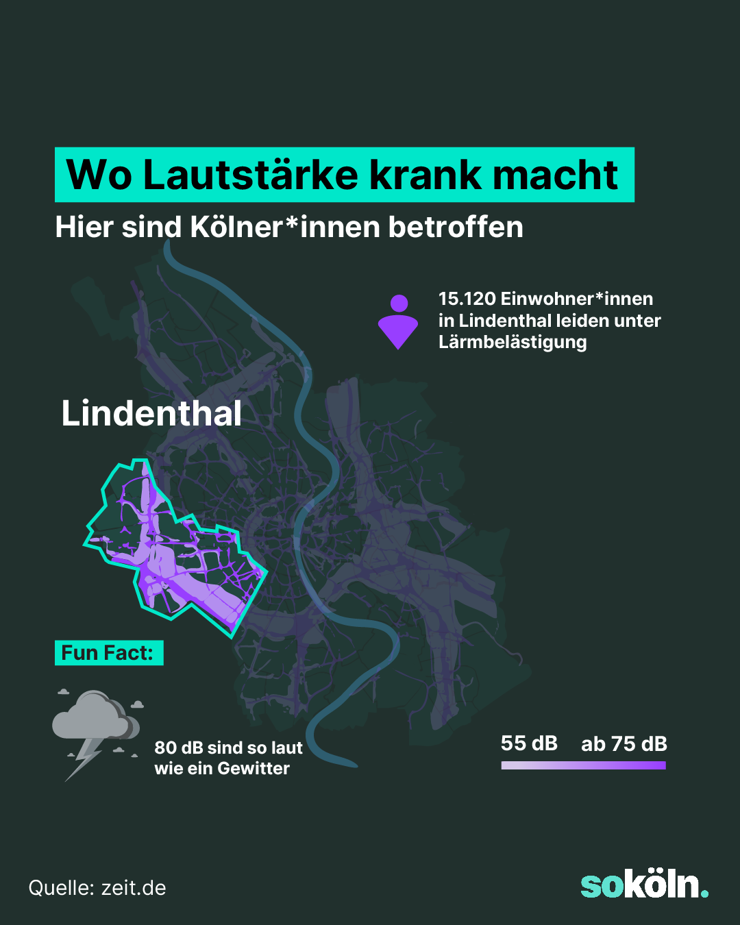 Infografik: Lärm in Lindenthal