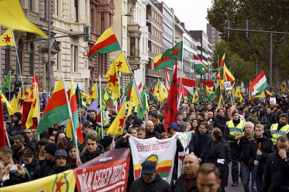 Demonstration gegen türkische Militäroffensive gegen Kurden