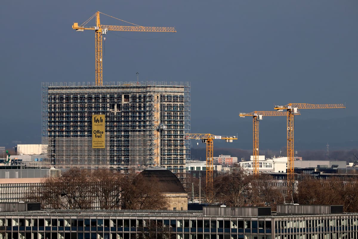 Großbaustelle an der Koelnmesse in Deutz. 