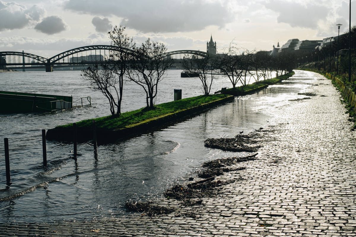 Hochwasser im Rhein in Köln 