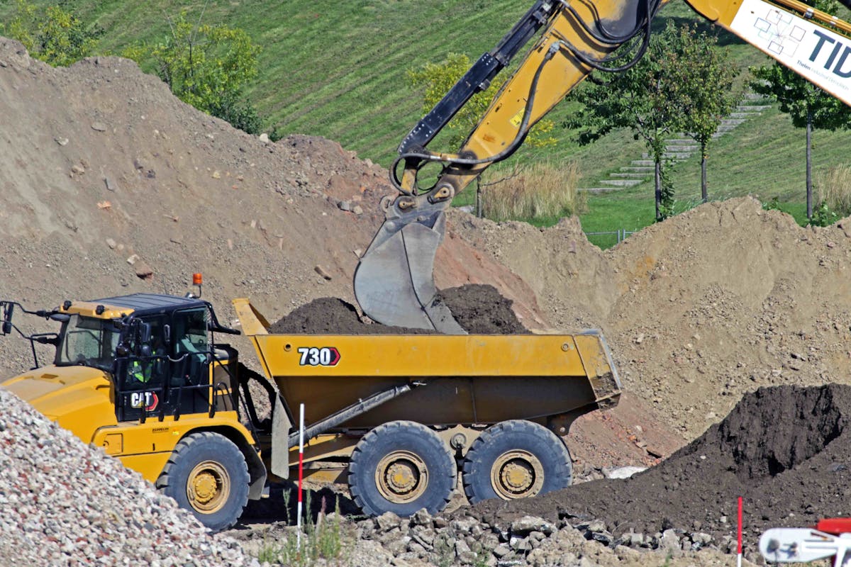 Bagger Baustelle Bauprojekt