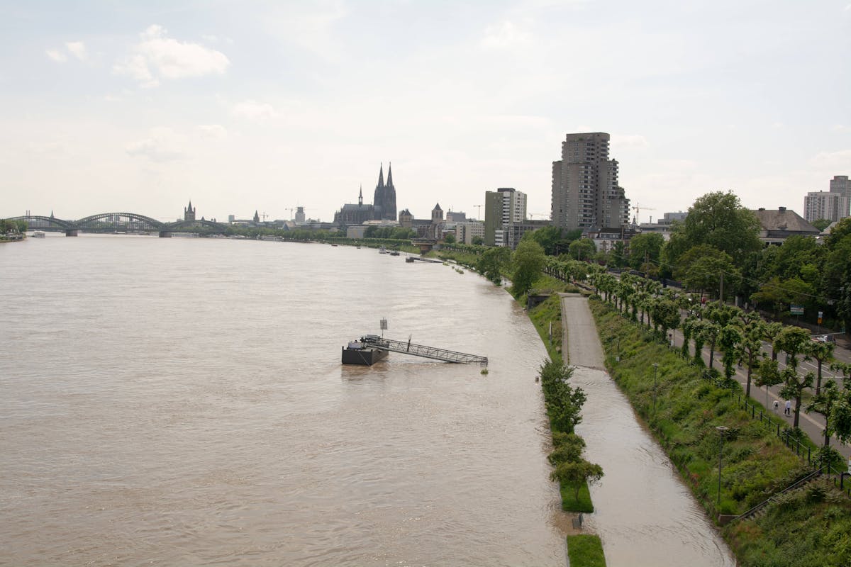 Hochwasser in Köln im Juni 24